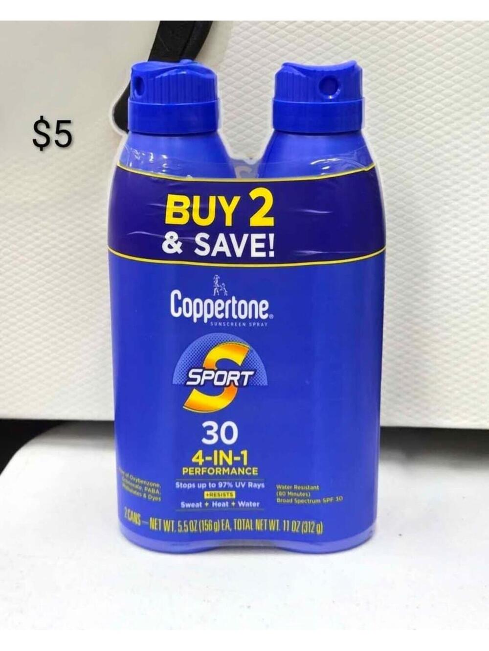 Coppertone Sport Sunscreen Spray SPF 30 Twin Pack - (see description)